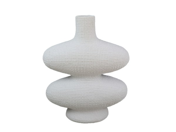 RANDI ΒΑΖΟ 32x15x39cm POLYRESIN ΛΕΥΚΟ