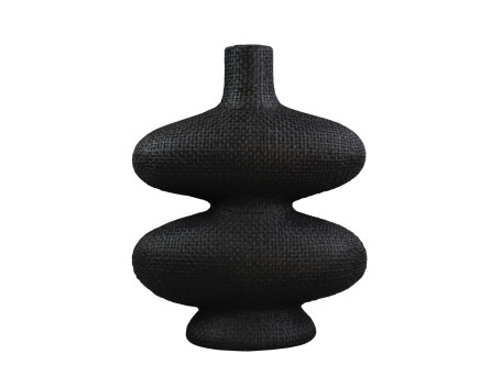 RANDI ΒΑΖΟ 32x15x39cm POLYRESIN ΜΑΥΡΟ