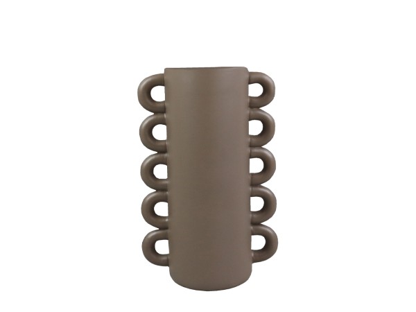 THYRA ΒΑΖΟ 16x10x25cm POLYRESIN ΓΚΡΙ