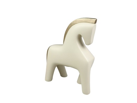 JASPER ΔΙΑΚΟΣΜΗΤΙΚΟ ΑΛΟΓΟ 16x7x20cm POLYRESIN IVORY ΧΡΥΣΟ