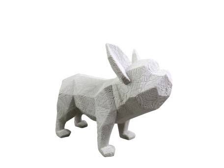 MONTY A ΔΙΑΚΟΣΜΗΤΙΚΟ ΣΚΥΛΟΣ 23x12x18cm POLYRESIN ΛΕΥΚΟ