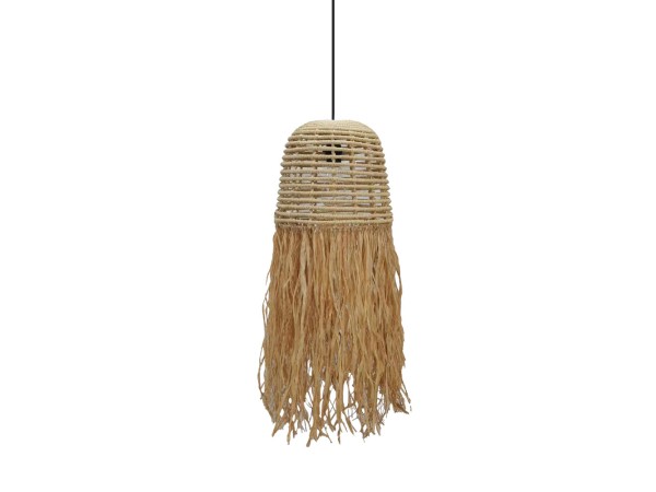 CUBA ΦΩΤΙΣΤΙΚΟ ΟΡΟΦΗΣ 30x30x71cm RATTAN ΦΥΣΙΚΟ