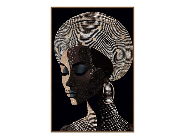 BLACK SOUL ΠΙΝΑΚΑΣ ΔΙΑΚΟΣΜΗΣΗΣ 83x123x4cm ΚΑΜΒΑΣ ΜΑΥΡΟ ΞΥΛΟ ΚΑΦΕ