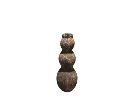 FOLEGANDROS ΓΛΑΣΤΡΑ 32x32x93cm FIBER GLASS ΜΠΕΖ ΚΑΦΕ