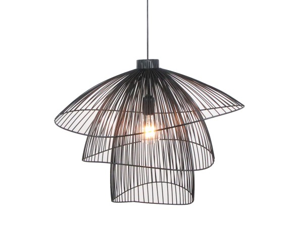 CORAL ΦΩΤΙΣΤΙΚΟ ΟΡΟΦΗΣ 58x55x44cm ΜΕΤΑΛΛΟ ΜΑΥΡΟ