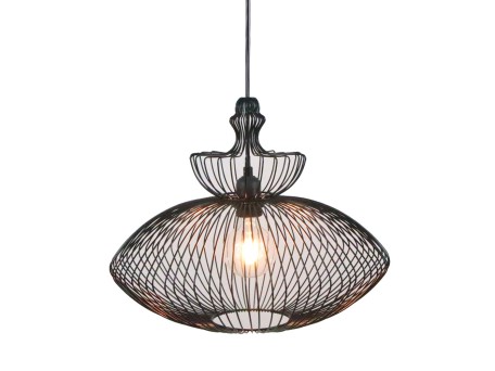 AZURE ΦΩΤΙΣΤΙΚΟ ΟΡΟΦΗΣ 40x40x33cm ΜΕΤΑΛΛΟ ΜΑΥΡΟ