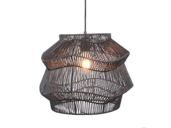 ZANZIBAR B ΦΩΤΙΣΤΙΚΟ ΟΡΟΦΗΣ 36x36x30cm ΜΕΤΑΛΛΟ ΜΑΥΡΟ ΣΧΟΙΝΙ