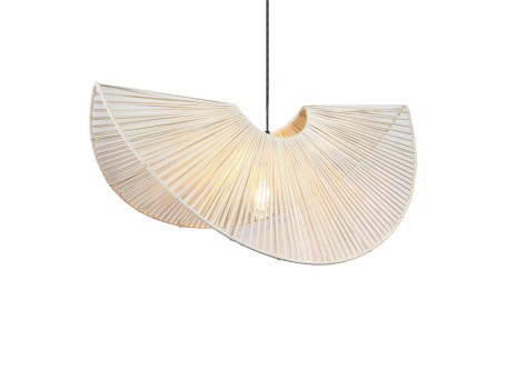 LOTUS ΦΩΤΙΣΤΙΚΟ ΟΡΟΦΗΣ 81x46x32cm ΜΕΤΑΛΛΟ ΦΥΣΙΚΟ RATTAN