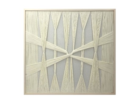 WALK WILD ΠΙΝΑΚΑΣ ΔΙΑΚΟΣΜΗΣΗΣ 80x80x3cm ΞΥΛΟ ΛΕΥΚΟ ΝΗΜΑ ΛΕΥΚΟ