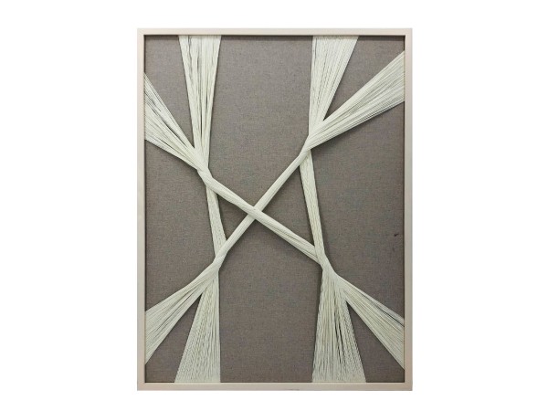 MADE OF ART ΠΙΝΑΚΑΣ ΔΙΑΚΟΣΜΗΣΗΣ 60x80x3cm ΞΥΛΟ ΓΚΡΙ ΛΕΥΚΟ ΝΗΜΑ ΛΕΥΚΟ