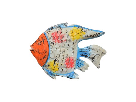 AQUA ΔΙΑΚΟΣΜΗΤΙΚΟ ΨΑΡΙ ΜΕΤΑΛΛΟ ΠΟΛΥΧΡΩΜΟ 61x8x46