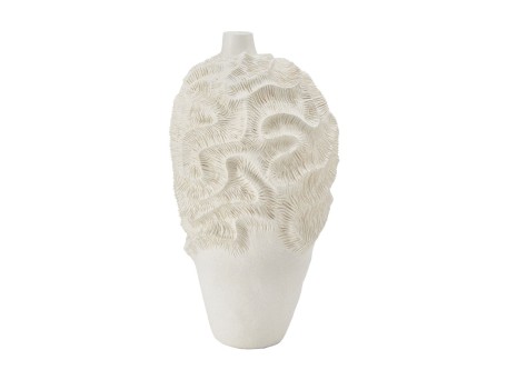 CORALLI ΒΑΖΟ 22x23x42cm POLYRESIN ΛΕΥΚΟ