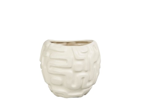 ISIS ΒΑΖΟ 32x32x29cm STONEWARE ΜΠΕΖ