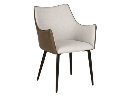 MALONE ΚΑΡΕΚΛΑ ΠΟΛΥΘΡΟΝΑ BEIGE ΛΑΔΙ ΜΑΥΡΟ 46x61x86.5cm