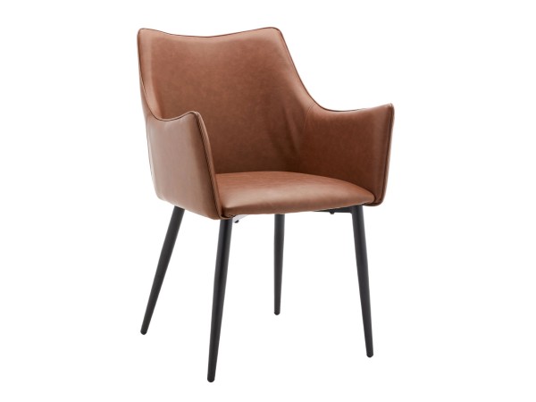 MALONE ΚΑΡΕΚΛΑ ΠΟΛΥΘΡΟΝΑ TABAC ΜΑΥΡΟ 46x61x86.5cm