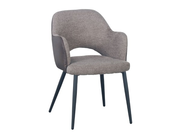 ASCOT ΚΑΡΕΚΛΑ ΚΑΦΕ ΣΚΟΥΡΟ ΜΑΥΡΟ 60x63.5x79cm