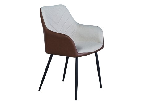 VISITOR ΚΑΡΕΚΛΑ BEIGE TABAC ΜΑΥΡΟ 57.5x57x87cm