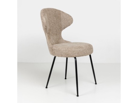 FUNGO ΚΑΡΕΚΛΑ BEIGE ΜΑΥΡΟ 56x57x90cm