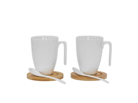 CURVE ΚΟΥΠΑ 22x22x8cm ΠΟΡΣΕΛΑΝΗ ΛΕΥΚΟ ΦΥΣΙΚΟ BAMBOO