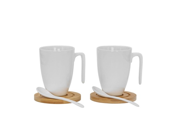 CURVE ΚΟΥΠΑ 22x22x8cm ΠΟΡΣΕΛΑΝΗ ΛΕΥΚΟ ΦΥΣΙΚΟ BAMBOO