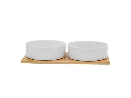 FLEURS ΜΠΩΛ 30x15x5.5cm ΠΟΡΣΕΛΑΝΗ ΛΕΥΚΟ ΦΥΣΙΚΟ BAMBOO