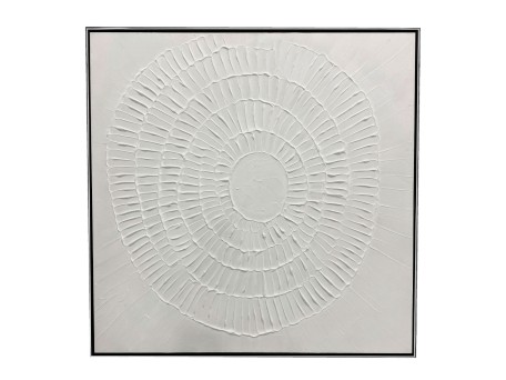 WHITE FINGERPRINTS ΠΙΝΑΚΑΣ ΔΙΑΚΟΣΜΗΣΗΣ 80x80x4cm ΚΑΜΒΑΣ ΛΕΥΚΟ ΑΣΗΜΙ