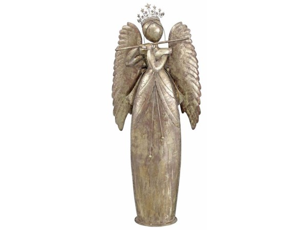 ANGEL ΧΡΙΣΤΟΥΓΕΝΝΙΑΤΙΚΟ ΔΙΑΚΟΣΜΗΤΙΚΟ ΑΓΓΕΛΟΣ 62x22x145cm ΜΕΤΑΛΛΟ ΧΡΥΣΟ ANTIKE