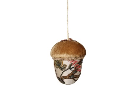 ACORN BROCADE ΧΡΙΣΤΟΥΓΕΝΝΙΑΤΙΚΟ ΣΤΟΛΙΔΙ 8x8x11cm FOAM ΠΟΛΥΧΡΩΜΟ ΥΦΑΣΜΑ