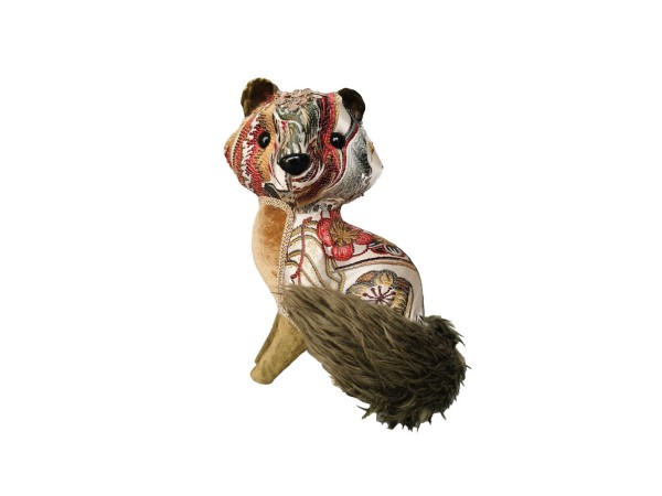 MOLLY BROCADE ΧΡΙΣΤΟΥΓΕΝΝΙΑΤΙΚΟ ΔΙΑΚΟΣΜΗΤΙΚΟ ΑΛΕΠΟΥ 19x14x22cm FOAM ΠΟΛΥΧΡΩΜΟ ΥΦΑΣΜΑ