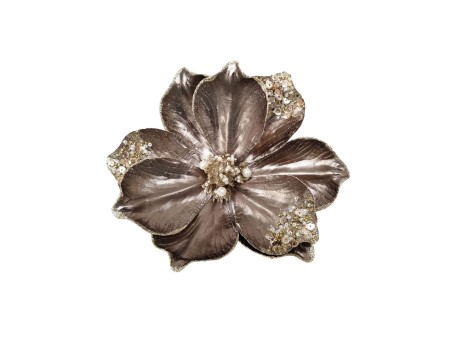 BROCADE FLOWER ΧΡΙΣΤΟΥΓΕΝΝΙΑΤΙΚΟ ΛΟΥΛΟΥΔΙ 18cm POLYESTER ΜΑΝΙΤΑΡΙ