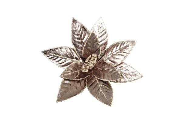 BROCADE FLOWER ΧΡΙΣΤΟΥΓΕΝΝΙΑΤΙΚΟ ΛΟΥΛΟΥΔΙ 21cm POLYESTER ΜΑΝΙΤΑΡΙ