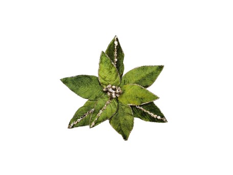 ROYAL FLOWER ΧΡΙΣΤΟΥΓΕΝΝΙΑΤΙΚΟ ΛΟΥΛΟΥΔΙ 23cm ΒΕΛΟΥΔΟ ΠΡΑΣΙΝΟ
