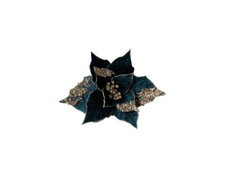 SWAN FLOWER ΧΡΙΣΤΟΥΓΕΝΝΙΑΤΙΚΟ ΛΟΥΛΟΥΔΙ 23cm ΒΕΛΟΥΔΟ ΠΕΤΡΟΛ