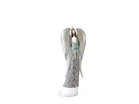 ANGEL WINGS ΧΡΙΣΤΟΥΓΕΝΝΙΑΤΙΚΟ ΔΙΑΚΟΣΜΗΤΙΚΟ ΑΓΓΕΛΟΣ 24x10x62cm ΜΕΤΑΛΛΟ ΠΟΛΥΧΡΩΜΟ