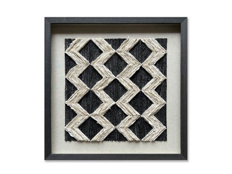 EARTH CRAFT ΠΙΝΑΚΑΣ ΔΙΑΚΟΣΜΗΣΗΣ 60x60x4cm ΧΑΡΤΙ ΜΑΥΡΟ ΜΠΕΖ ΓΥΑΛΙ ΜΑΥΡΟ