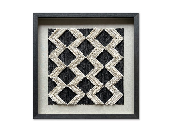 EARTH CRAFT ΠΙΝΑΚΑΣ ΔΙΑΚΟΣΜΗΣΗΣ 60x60x4cm ΧΑΡΤΙ ΜΑΥΡΟ ΜΠΕΖ ΓΥΑΛΙ ΜΑΥΡΟ