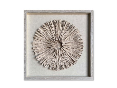 PURE EARTH ΠΙΝΑΚΑΣ ΔΙΑΚΟΣΜΗΣΗΣ 60x60x4cm ΧΑΡΤΙ ΜΠΕΖ ΓΥΑΛΙ ΦΥΣΙΚΟ