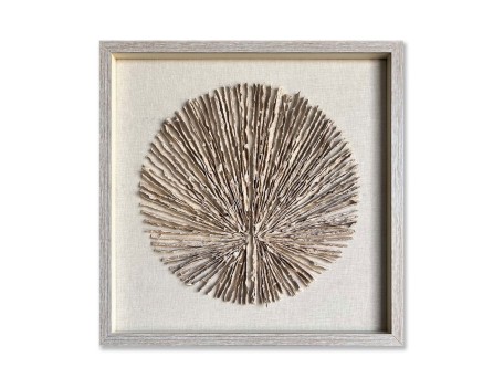 PURE EARTH ΠΙΝΑΚΑΣ ΔΙΑΚΟΣΜΗΣΗΣ 60x60x4cm ΧΑΡΤΙ ΜΠΕΖ ΓΥΑΛΙ ΦΥΣΙΚΟ