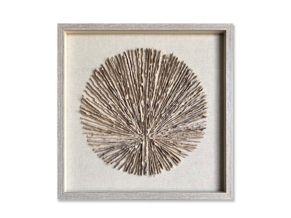 PURE EARTH ΠΙΝΑΚΑΣ ΔΙΑΚΟΣΜΗΣΗΣ 60x60x4cm ΧΑΡΤΙ ΜΠΕΖ ΓΥΑΛΙ ΦΥΣΙΚΟ