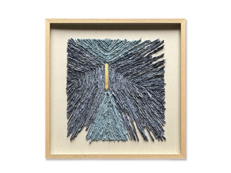 AZURE WORLD ΠΙΝΑΚΑΣ ΔΙΑΚΟΣΜΗΣΗΣ 80x80x4cm ΧΑΡΤΙ ΜΠΕΖ ΜΠΛΕ ΓΥΑΛΙ ΦΥΣΙΚΟ