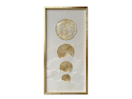 PURE BLISS ΠΙΝΑΚΑΣ ΔΙΑΚΟΣΜΗΣΗΣ 50x100x3cm ΧΑΡΤΙ ΧΡΥΣΟ ΛΕΥΚΟ ΓΥΑΛΙ ΧΡΥΣΟ