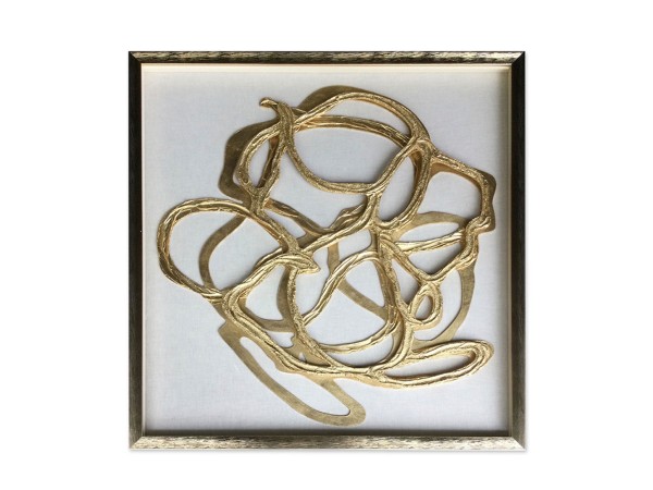 WILD SOUL ΠΙΝΑΚΑΣ ΔΙΑΚΟΣΜΗΣΗΣ 80x80x4cm MDF ΧΡΥΣΟ ΛΕΥΚΟ ΓΥΑΛΙ ΧΡΥΣΟ