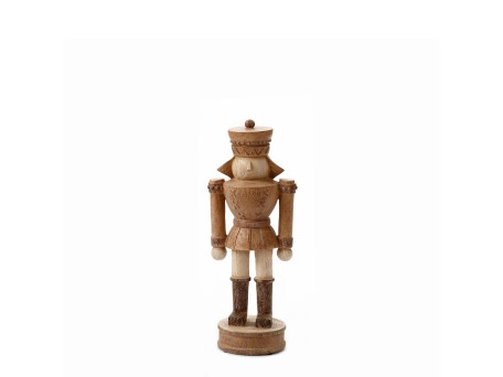 WOODY NUTCRACKER S ΧΡΙΣΤΟΥΓΕΝΝΙΑΤΙΚΟ ΔΙΑΚΟΣΜΗΤΙΚΟ ΚΑΡΥΟΘΡΑΥΣΤΗΣ 12x9x30cm POLYRESIN ΚΑΦΕ ΜΠΕΖ