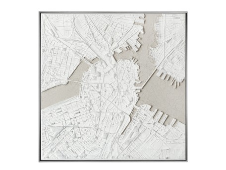 MAP ΠΙΝΑΚΑΣ ΔΙΑΚΟΣΜΗΣΗΣ 100x100x5cm ΚΑΜΒΑΣ ΛΕΥΚΟ ΜΠΕΖ ΞΥΛΟ ΑΣΗΜΙ