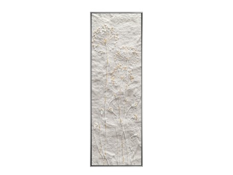 BREATH OF ART ΠΙΝΑΚΑΣ ΔΙΑΚΟΣΜΗΣΗΣ 40x120x4cm ΚΑΜΒΑΣ ΜΠΕΖ ΧΡΥΣΟ ΞΥΛΟ