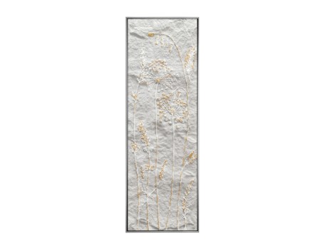 BREATH OF ART ΠΙΝΑΚΑΣ ΔΙΑΚΟΣΜΗΣΗΣ 40x120x4cm ΚΑΜΒΑΣ ΛΕΥΚΟ ΧΡΥΣΟ ΞΥΛΟ