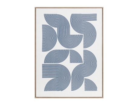 AZURE HEAVEN ΠΙΝΑΚΑΣ ΔΙΑΚΟΣΜΗΣΗΣ 60x80x5cm ΚΑΜΒΑΣ ΛΕΥΚΟ ΜΠΛΕ ΣΚΟΥΡΟ ΞΥΛΟ ΦΥΣΙΚΟ