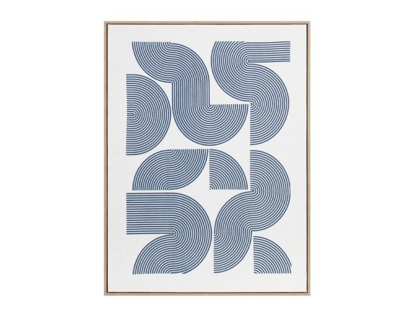 AZURE HEAVEN ΠΙΝΑΚΑΣ ΔΙΑΚΟΣΜΗΣΗΣ 60x80x5cm ΚΑΜΒΑΣ ΛΕΥΚΟ ΜΠΛΕ ΣΚΟΥΡΟ ΞΥΛΟ ΦΥΣΙΚΟ