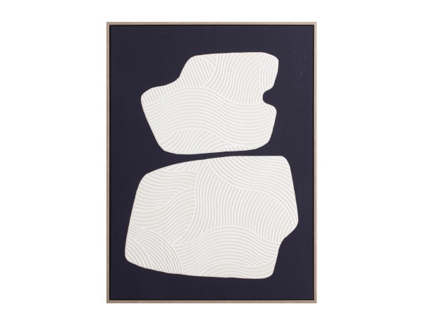 BOUNDLESS ART ΠΙΝΑΚΑΣ ΔΙΑΚΟΣΜΗΣΗΣ 60x80x5cm ΛΙΝΟ ΜΑΥΡΟ ΛΕΥΚΟ ΞΥΛΟ ΦΥΣΙΚΟ