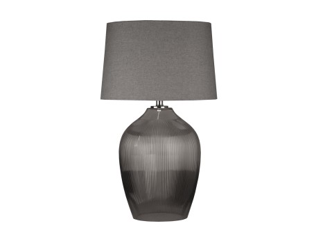 HADLEY ΦΩΤΙΣΤΙΚΟ ΕΠΙΤΡΑΠΕΖΙΟ 43x43x71cm ΓΥΑΛΙ ΔΙΑΦΑΝΟ ΓΚΡΙ ΑΣΗΜΙ ΛΙΝΟ ΓΚΡΙ